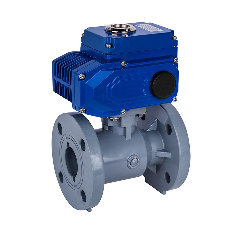 PVC-C D941F-10V Electric Flange Ball Valve DN20-300 20A-300A JIS Standard