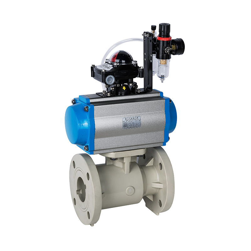 PPH Q641F-10S Pneumatic Flange Ball Valve DN20-300 20A-300A JIS Standard