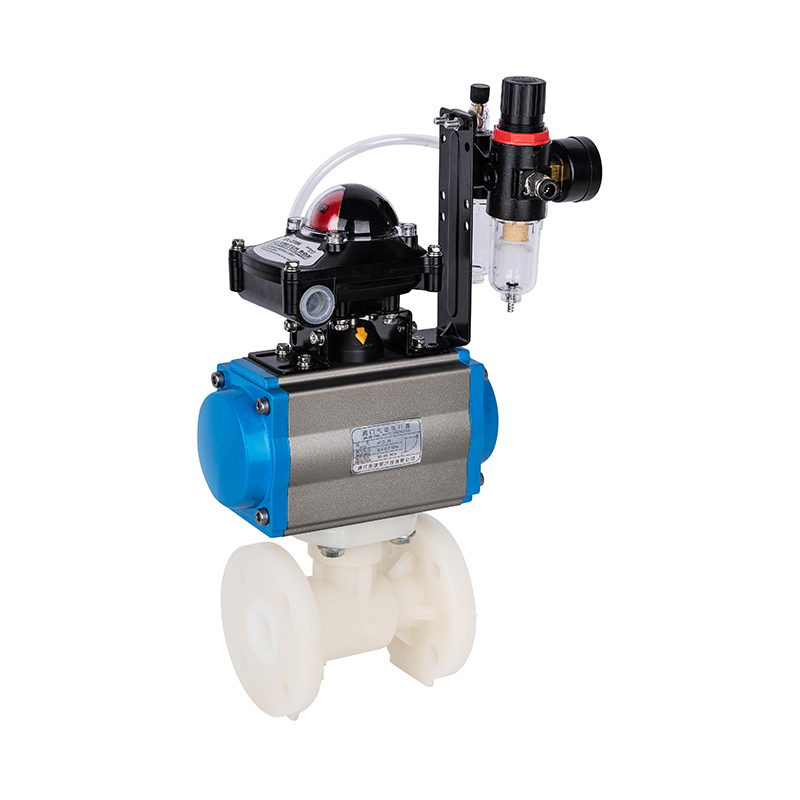 PVDF Q641F-10F Pneumatic Flange Ball Valve DN20-300 20A-300A JIS Standard